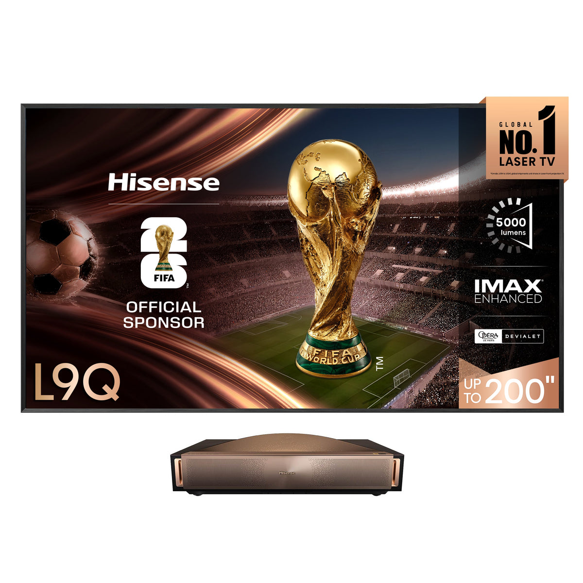 Hisense L9Q, 5000 lm 4K Triple Laser Ultra Short Throw UST Projector (up to 200")